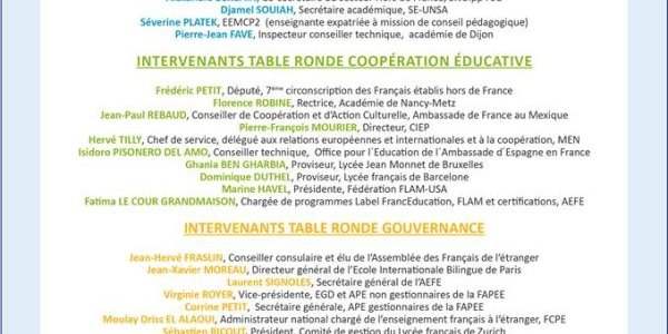 Colloque sur l'avenir de l'EFE