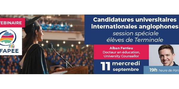 Candidatures universitaires internationales anglophones